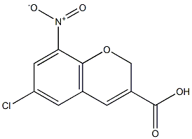 6-CHLORO-8-NITRO-2H-CHROMENE-3-CARBOXYLIC ACID 结构式