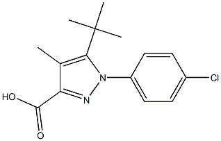 5-TERT-BUTYL-1-(4-CHLORO-PHENYL)-4-METHYL-1H-PYRAZOLE-3-CARBOXYLIC ACID 结构式