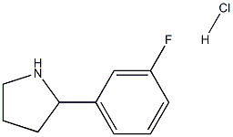 2-(3-氟苯基)-吡咯烷盐酸盐 结构式