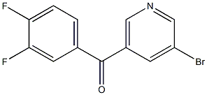 3-BROMO-5-(3,4-DIFLUOROBENZOYL)PYRIDINE 结构式