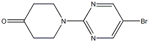 1-(5-BROMOPYRIMIDIN-2-YL)-4-PIPERIDINONE 结构式