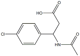 3-ACETYLAMINO-3-(4-CHLORO-PHENYL)-PROPIONIC ACID 结构式