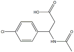 3-Acetylamino-3-(4-chloro-phenyl)-propionic acid 结构式