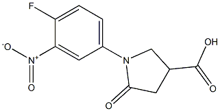 1-(4-FLUORO-3-NITROPHENYL)-5-OXOPYRROLIDINE-3-CARBOXYLIC ACID 结构式