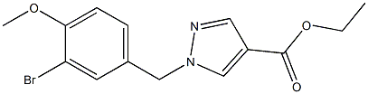 1-(3-Bromo-4-methoxy-benzyl)-1H-pyrazole-4-carboxylic acid ethyl ester 结构式