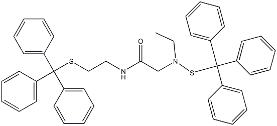 N-TRITYLTHIOETHYL TRITYLTHIOETHYLAMINOACETAMIDE 结构式