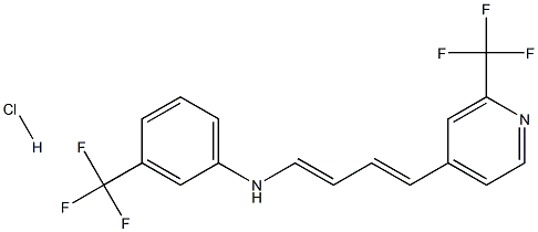 (4-AZA-4-(3-(TRIFLUOROMETHYL)PHENYL)BUTA-1,3-DIENYL)(3-(TRIFLUOROMETHYL)PHENYL)AMINE, HYDROCHLORIDE 结构式