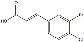 (2E)-3-(3-BROMO-4-CHLORO-PHENYL)-ACRYLIC ACID 结构式