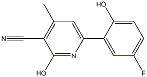 6-(5-FLUORO-2-HYDROXYPHENYL)-2-HYDROXY-4-METHYLPYRIDINE-3-CARBONITRILE 结构式