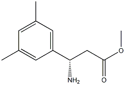 METHYL (3S)-3-AMINO-3-(3,5-DIMETHYLPHENYL)PROPANOATE 结构式