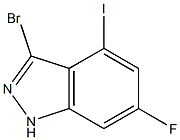 3-BROMO-6-FLUORO-4-IODOINDAZOLE 结构式