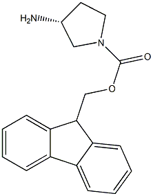 (R)-1-FMOC-3-AMINOPYRROLIDINE 结构式
