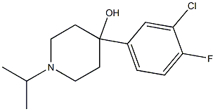 4-(3-CHLORO-4-FLUOROPHENYL)-4-HYDROXY-1-ISOPROPYLPIPERIDINE 结构式