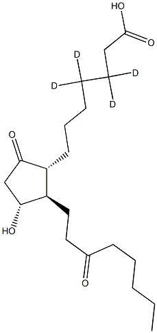 13,14-DIHYDRO-15-KETO PROSTAGLANDIN E1-D4 结构式