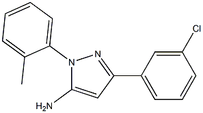 3-(3-Chlorophenyl)-1-o-tolyl-1H-pyrazol-5-amine 结构式