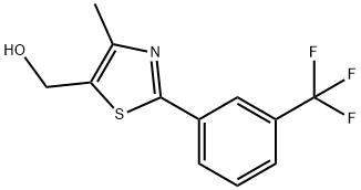 (4-METHYL-2-[3-(TRIFLUOROMETHYL)PHENYL]-1,3-THIAZOL-5-YL)METHANOL 结构式