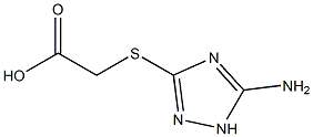 [(5-Amino-1H-1,2,4-triazol-3-yl)thio]acetic acid 结构式