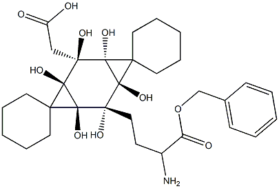 6-[BENZYLOXYCARBONYL-3-AMINO-PROPYL]-3-CARBOXY-METHYL-1,2:4,5-DICYCLOHEXYLIDENE-D-MYO-INOSITOL 结构式