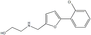 2-(((5-(2-CHLOROPHENYL)-2-FURYL)METHYL)AMINO)ETHANOL 结构式