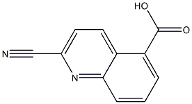 2-氰基-喹啉-5-甲酸 结构式