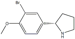 4-((2S)PYRROLIDIN-2-YL)-2-BROMO-1-METHOXYBENZENE 结构式