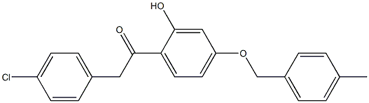 1-(4-(4-METHYLBENZYLOXY)-2-HYDROXYPHENYL)-2-(4-CHLOROPHENYL)ETHANONE 结构式