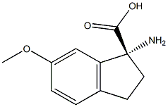 (1R)-1-Amino-6-methoxyindanecarboxylic acid 结构式