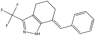 7-(E)-BENZYLIDENE-4,5,6,7-TETRAHYDRO-3-TRIFLUOROMETHYL-1H-INDAZOLE 结构式