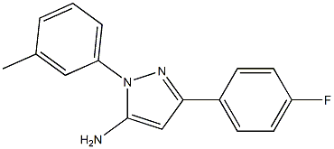 3-(4-FLUOROPHENYL)-1-(3-METHYLPHENYL)-1H-PYRAZOL-5-AMINE 结构式