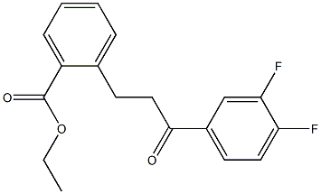 3-(2-CARBOETHOXYPHENYL)-3',4'-DIFLUOROPROPIOPHENONE 结构式