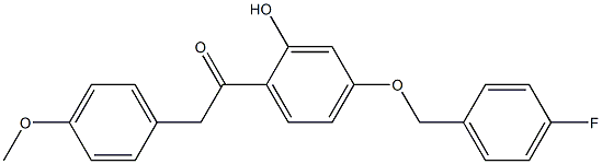 1-(4-(4-FLUOROBENZYLOXY)-2-HYDROXYPHENYL)-2-(4-METHOXYPHENYL)ETHANONE 结构式