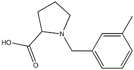 1-(3-METHYLBENZYL)PYRROLIDINE-2-CARBOXYLIC ACID 结构式
