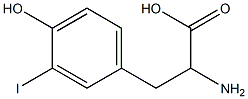 2-Amino-3-(4-hydroxy-3-iodophenyl)propionic acid 结构式