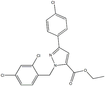 ETHYL 1-(2,4-DICHLOROBENZYL)-3-(4-CHLOROPHENYL)-1H-PYRAZOLE-5-CARBOXYLATE 结构式
