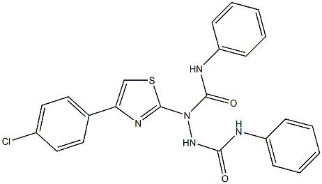 1-[4-(4-CHLOROPHENYL)-1,3-THIAZOL-2-YL]-N,N'-DIPHENYLHYDRAZINE-1,2-DICARBOXAMIDE 结构式