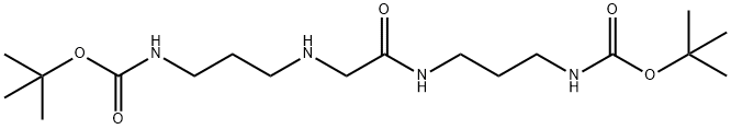 N,N'-双[3-(叔丁氧碳酰氨基)丙基]甘氨酰氨 结构式