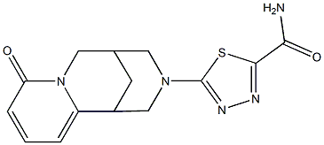 5-(6-OXO-7,11-DIAZATRICYCLO[7.3.1.0~2,7~]TRIDECA-2,4-DIEN-11-YL)-1,3,4-THIADIAZOL-2-YLFORMAMIDE 结构式