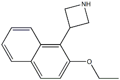 3-(2-Ethoxy-naphthalen-1-yl)-azetidine 结构式