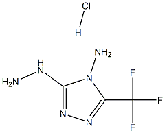 3-HYDRAZINO-5-(TRIFLUOROMETHYL)-4H-1,2,4-TRIAZOL-4-AMINE HYDROCHLORIDE 结构式