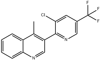 3-[3-CHLORO-5-(TRIFLUOROMETHYL)-2-PYRIDINYL]-4-METHYLQUINOLINE 结构式