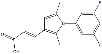 (2E)-3-[1-(3,5-DIFLUOROPHENYL)-2,5-DIMETHYL-1H-PYRROL-3-YL]ACRYLIC ACID 结构式