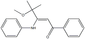 4-METHOXY-4-METHYL-1-PHENYL-3-PHENYLAMINO-PENT-2-EN-1-ONE 结构式