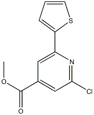 METHYL 2-CHLORO-6-(THIOPHEN-2-YL)PYRIDINE-4-CARBOXYLATE 结构式