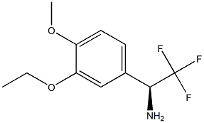 (1S)-1-(3-ETHOXY-4-METHOXYPHENYL)-2,2,2-TRIFLUOROETHYLAMINE 结构式