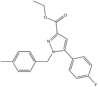 ETHYL 1-(4-METHYLBENZYL)-5-(4-FLUOROPHENYL)-1H-PYRAZOLE-3-CARBOXYLATE 结构式