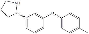 1-((2S)PYRROLIDIN-2-YL)-3-(4-METHYLPHENOXY)BENZENE 结构式