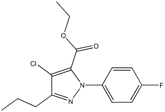 4-Chloro-1-(4-fluorophenyl)-3-propyl-1H-pyrazole-5-carboxylic acid ethyl ester 结构式