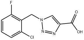 1-(2-CHLORO-6-FLUORO-BENZYL)-1H-[1,2,3]TRIAZOLE-4-CARBOXYLIC ACID 结构式