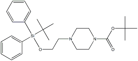 4-[2-(TERT-BUTYL-DIPHENYL-SILANYLOXY)-ETHYL]-PIPERAZINE-1-CARBOXYLIC ACID TERT-BUTYL ESTER 结构式