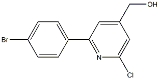 (2-(4-BROMOPHENYL)-6-CHLOROPYRIDIN-4-YL)METHANOL 结构式